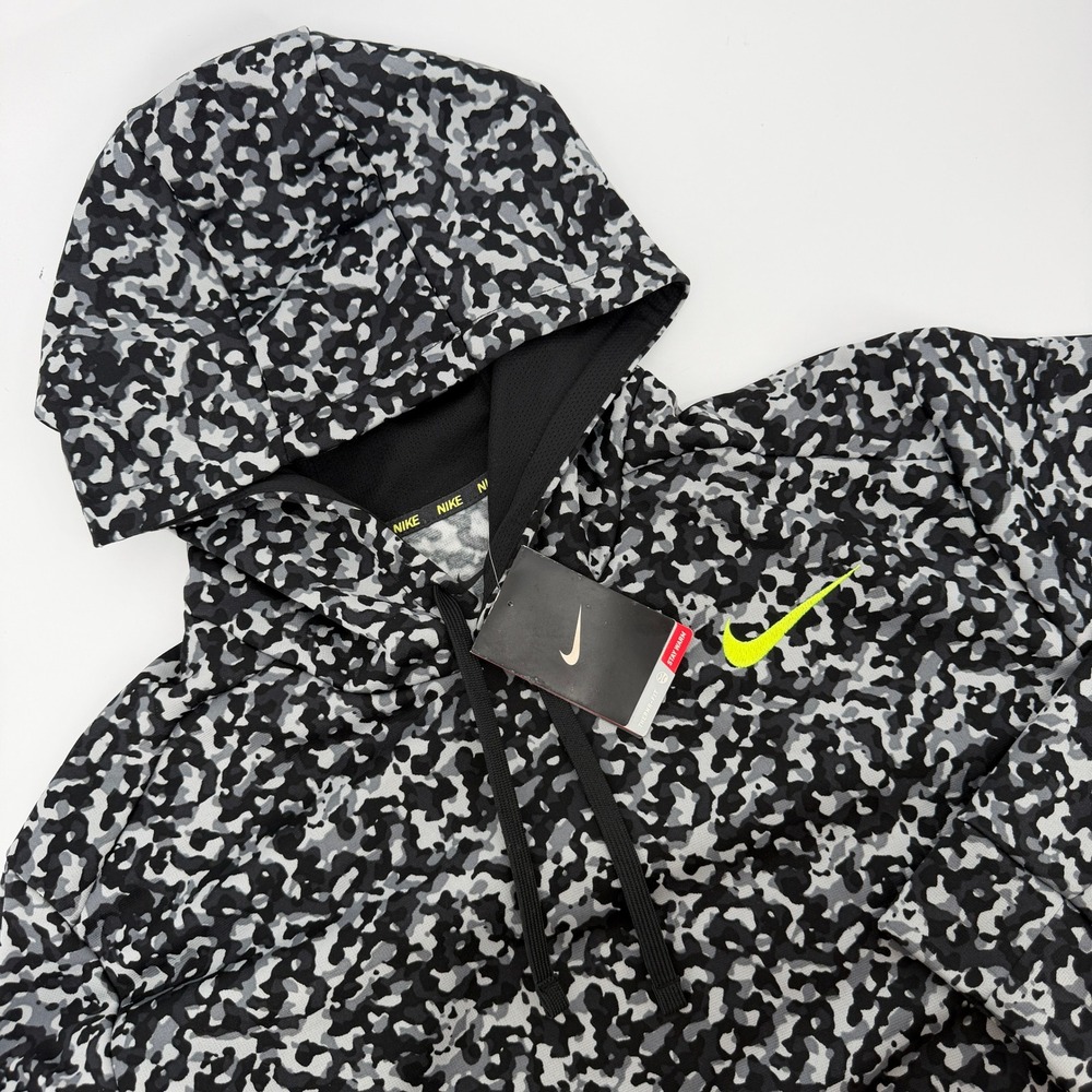 Nike Men Therma-Fit Training Hoodie Camo Black Grey XL 717107-012 NWT